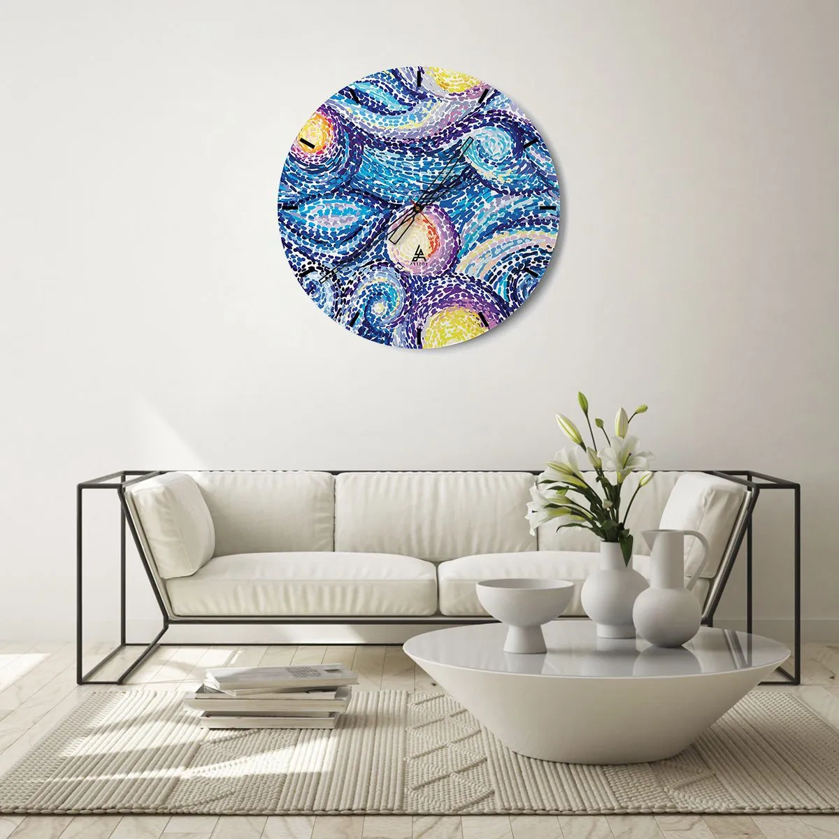 Wanduhr - Glasuhr - Aus einem Gemälde von van Gogh - 30x30 cm