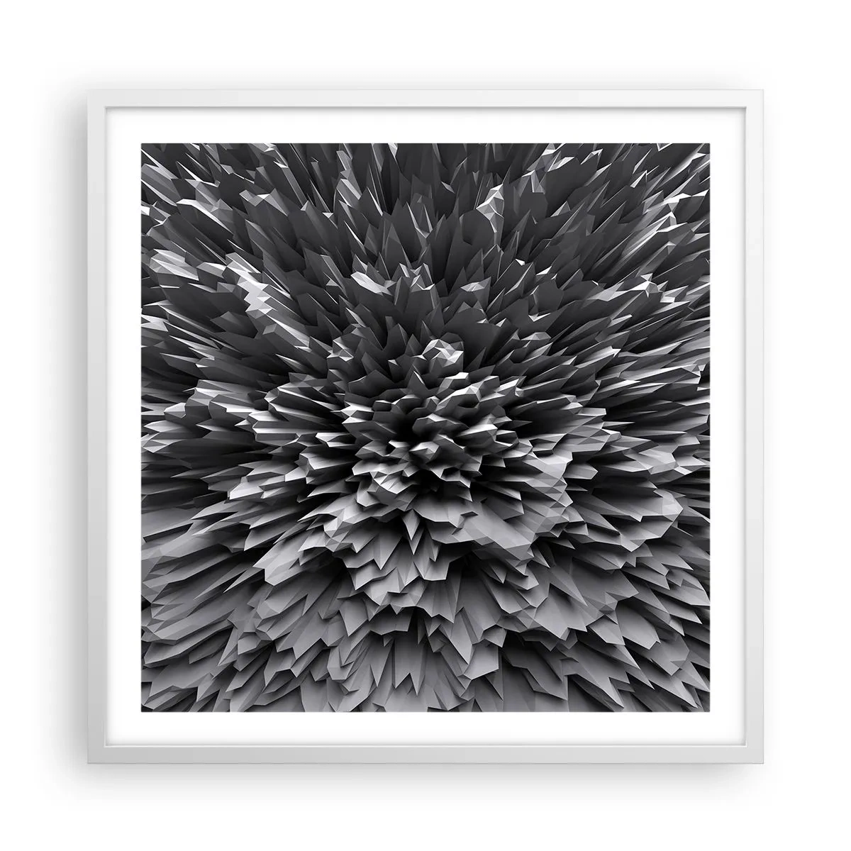 Poster in einem weißen Rahmen - Härter kann es nicht werden - 60x60 cm