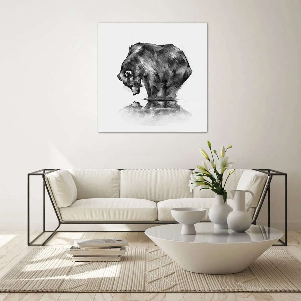 Glasbild - Bild auf glas - Schön, jemanden in der Nähe zu sehen - 30x30 cm