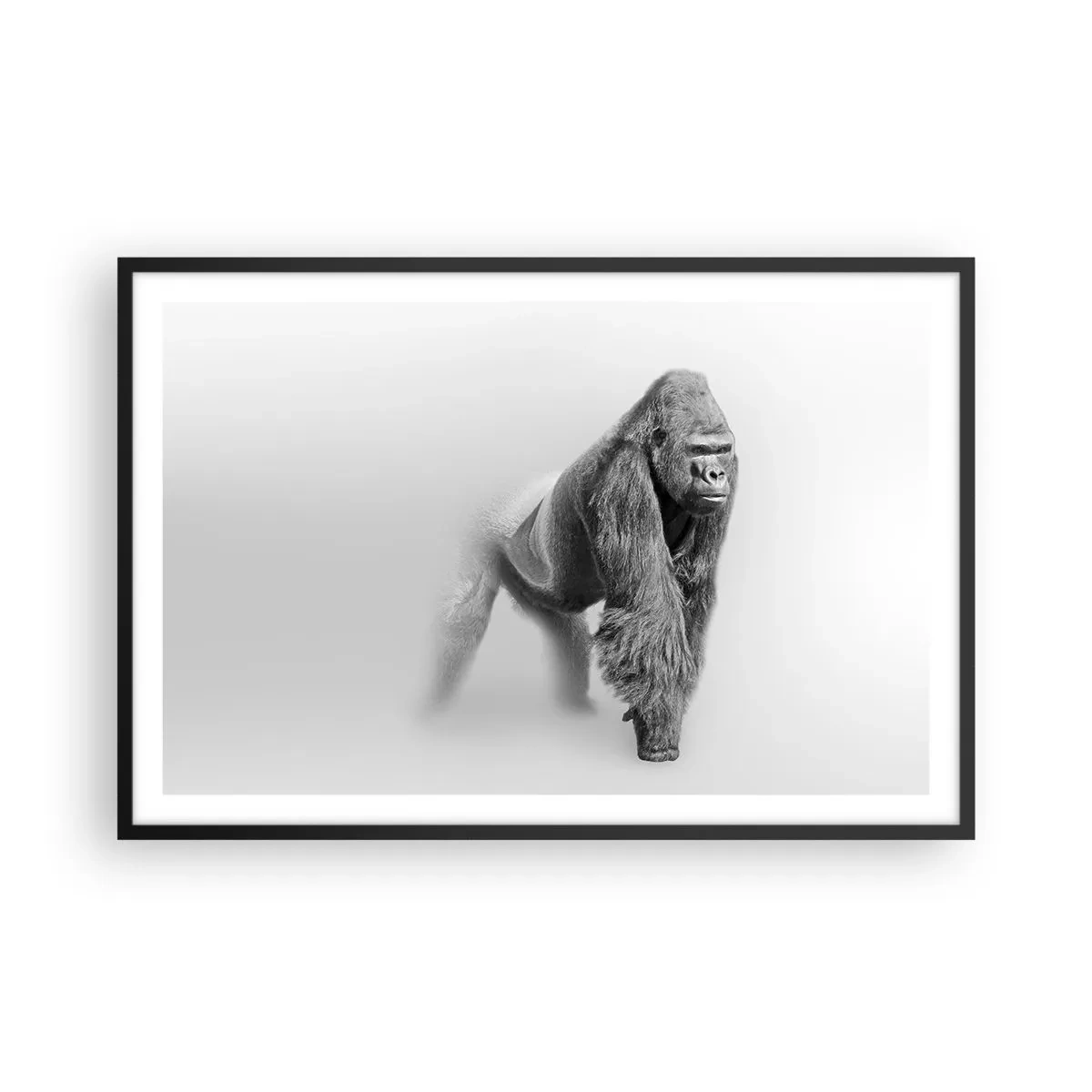 Poster in einem schwarzem Rahmen - Zuversichtlich in seiner Stärke - 91x61 cm