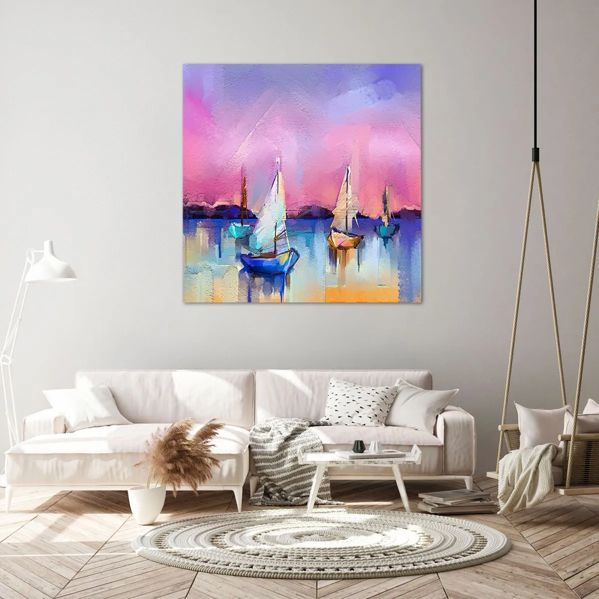 Bild auf Leinwand - Leinwandbild - Richtung: breites Wasser - 30x30 cm