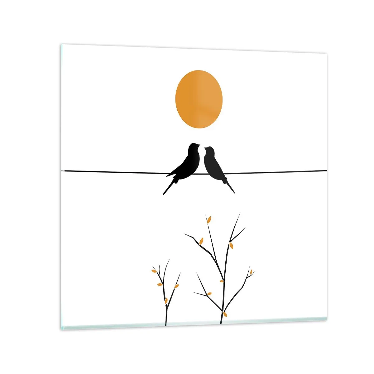 Glasbild - Bild auf glas - Abend der Nachtigallen - 30x30 cm