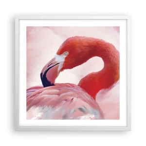 Poster in einem weißen Rahmen - Vogel Schönheit - 50x50 cm