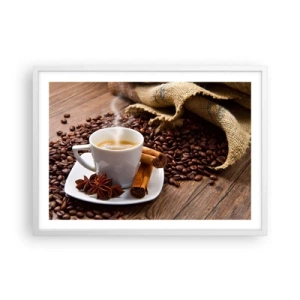 Poster in einem weißen Rahmen - Würziger Geschmack und Aroma - 70x50 cm