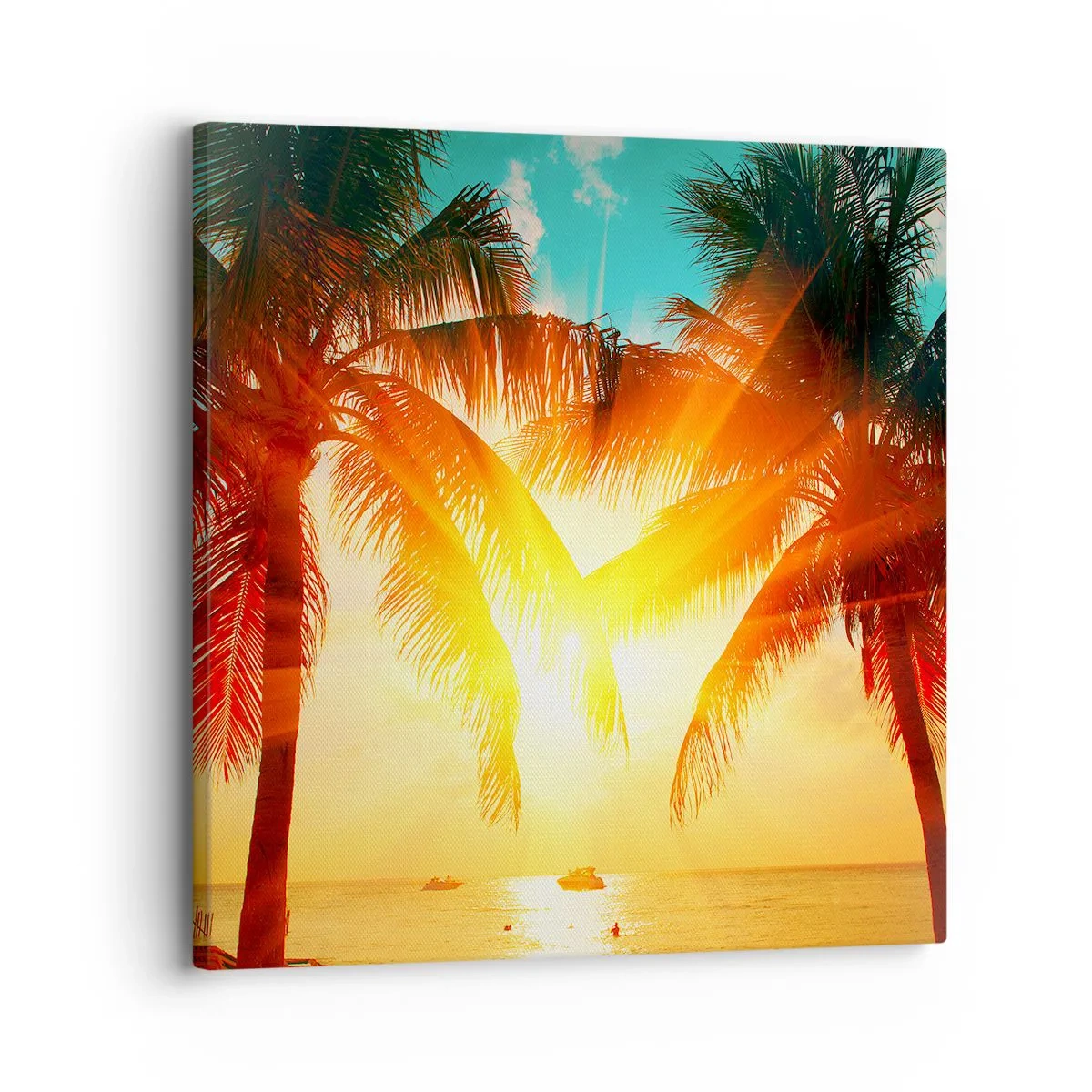 Bild auf Leinwand - Leinwandbild - Exotisches Paar - 30x30 cm