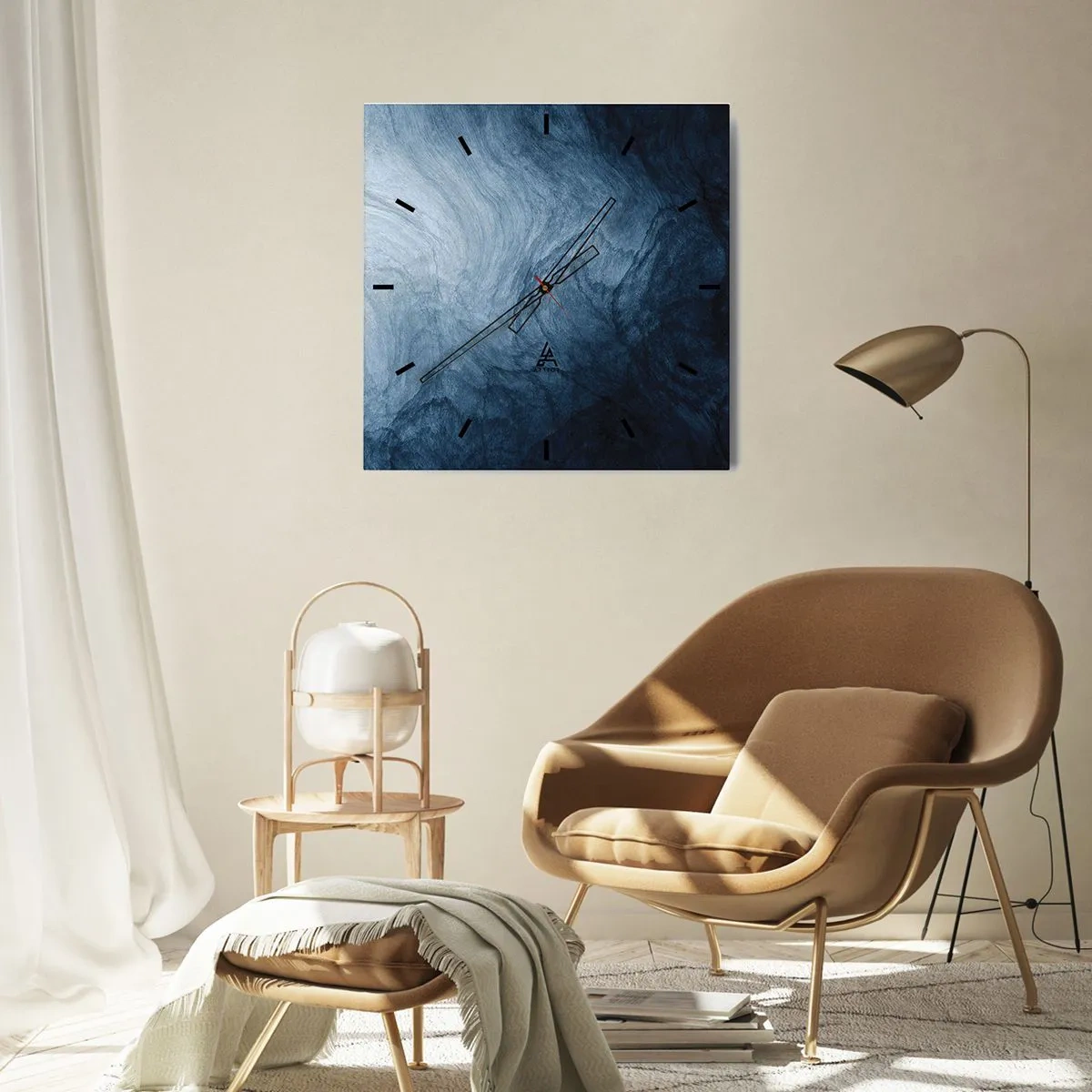 Wanduhr - Glasuhr - Greifen Sie tief - 40x40 cm