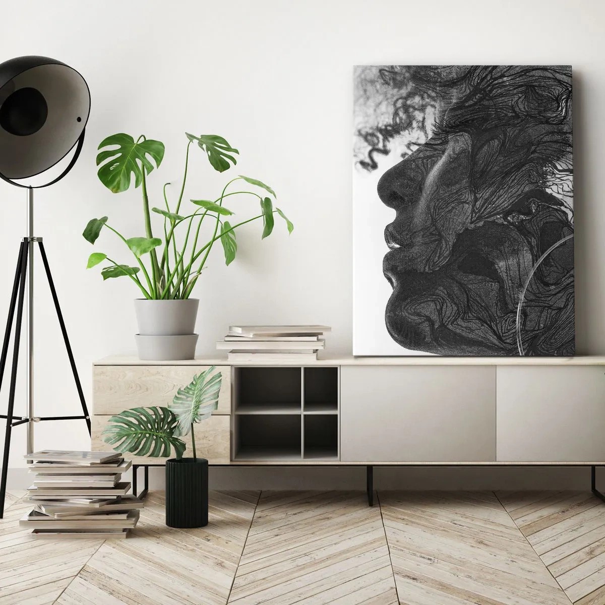 Bild auf Leinwand - Leinwandbild - Verstrickt in Träume - 55x100 cm