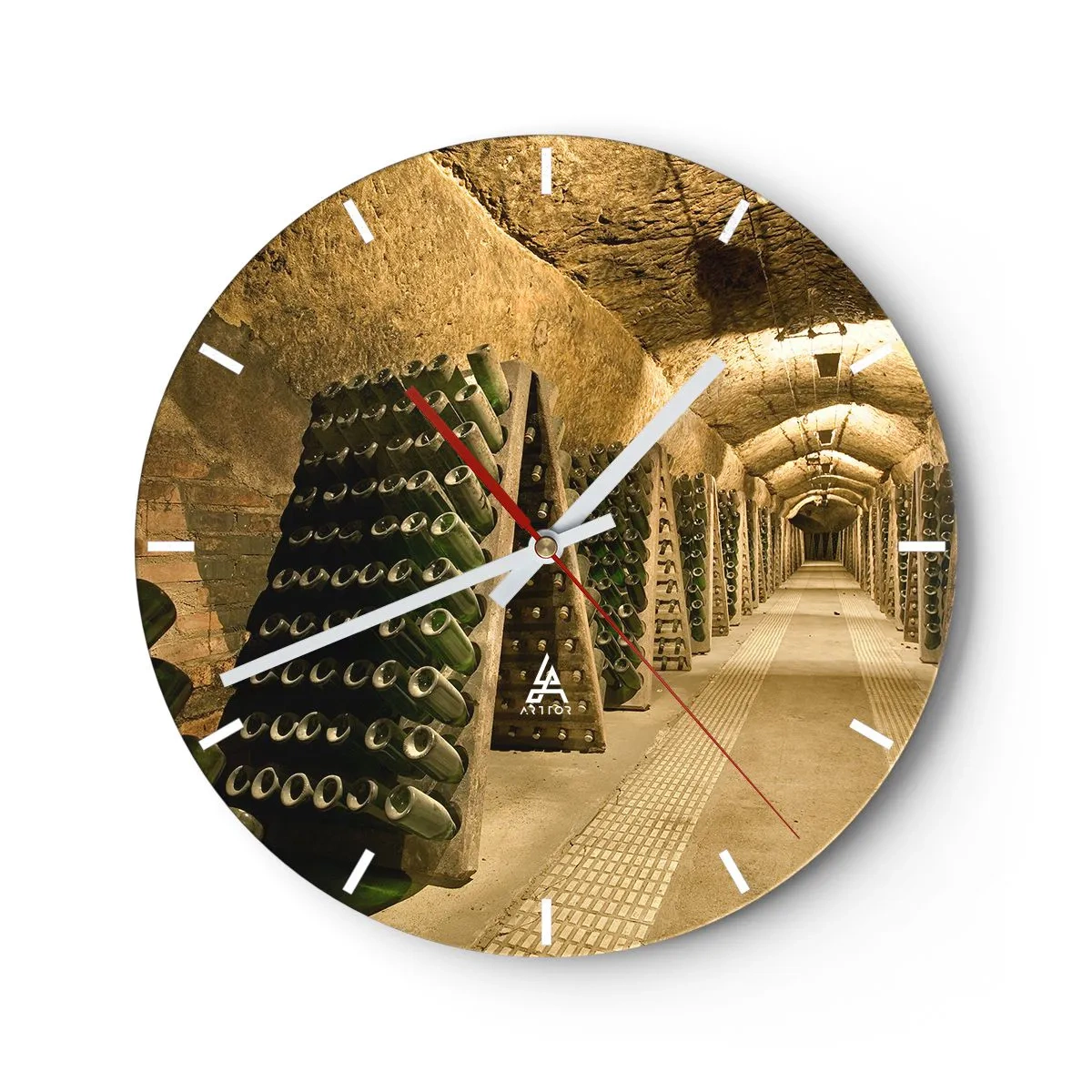 Wanduhr - Glasuhr - Die Geburt des Geschmacks - 40x40 cm