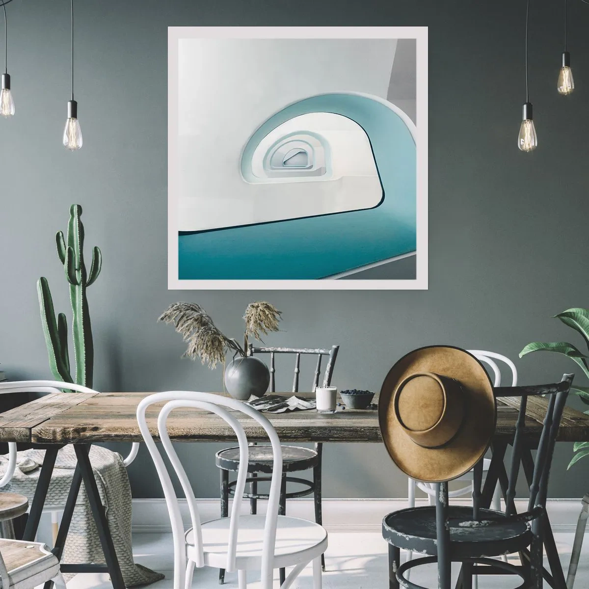 Poster - Bis zum Ende des Blaus - 40x40 cm