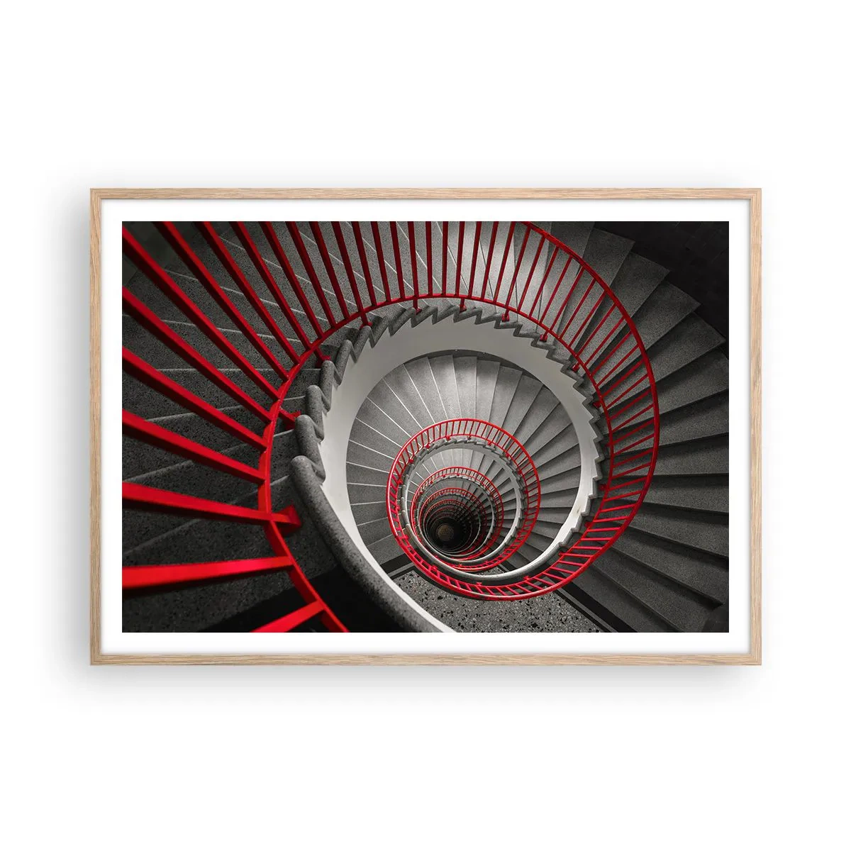 Poster in einem Rahmen aus heller Eiche - Architekturspaß - 100x70 cm