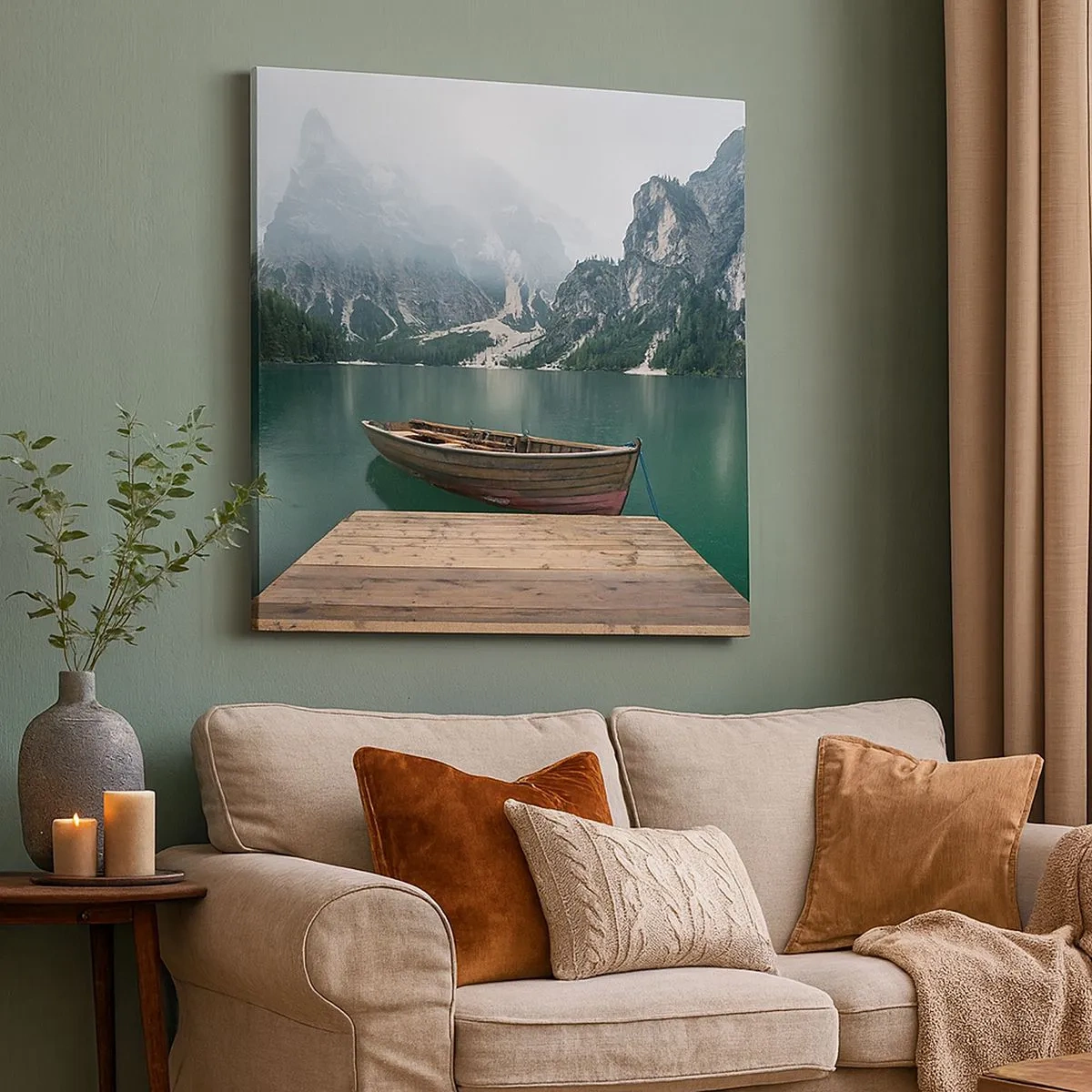 Bild auf Leinwand - Leinwandbild - Und die stolzen Felsen der Stirn - 30x30 cm