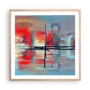 Poster in einem Rahmen aus heller Eiche - Landschaft in einer unbekannten Dimension - 60x60 cm