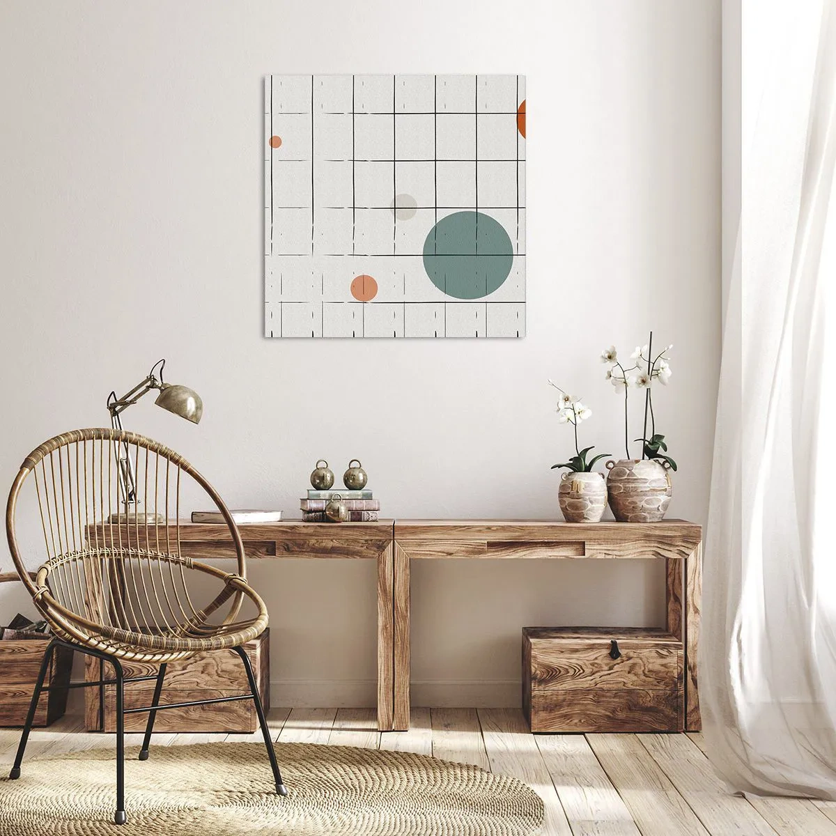 Bild auf Leinwand - Leinwandbild - Gefangen. Wir oder sie? - 30x30 cm