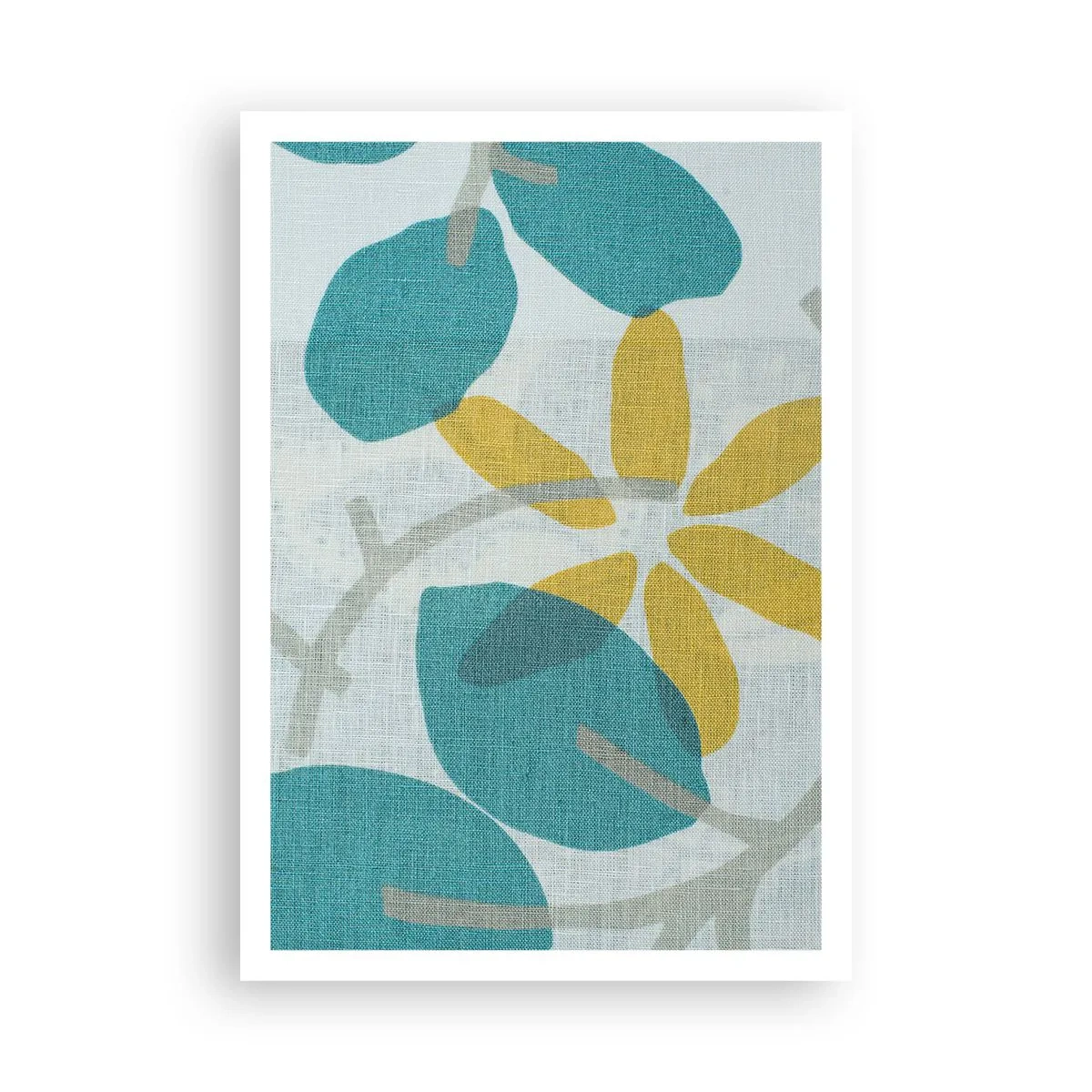 Poster - Unter den azurblauen Blättern - 70x100 cm