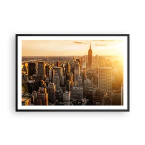 Poster in einem schwarzem Rahmen - In der Sonne wachsen - 91x61 cm