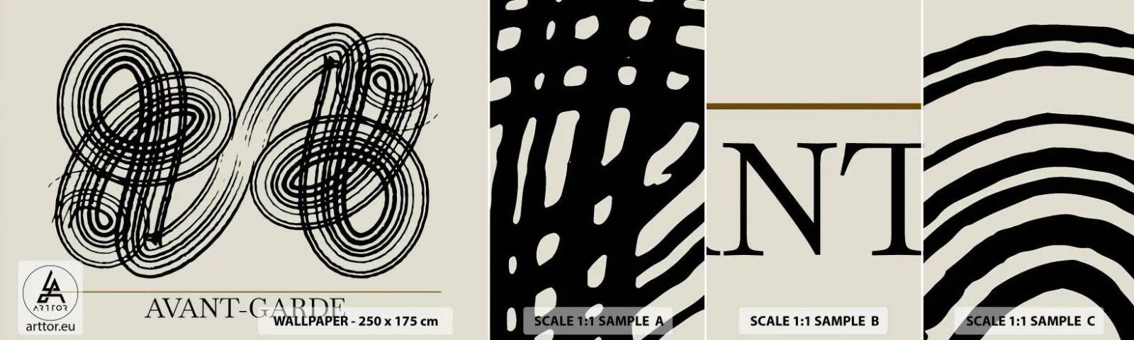 Fototapetenmuster Standard Eco - Es kam spontan heraus - Minimalismus, skandinavisch, Schreiben - 100x30 cm