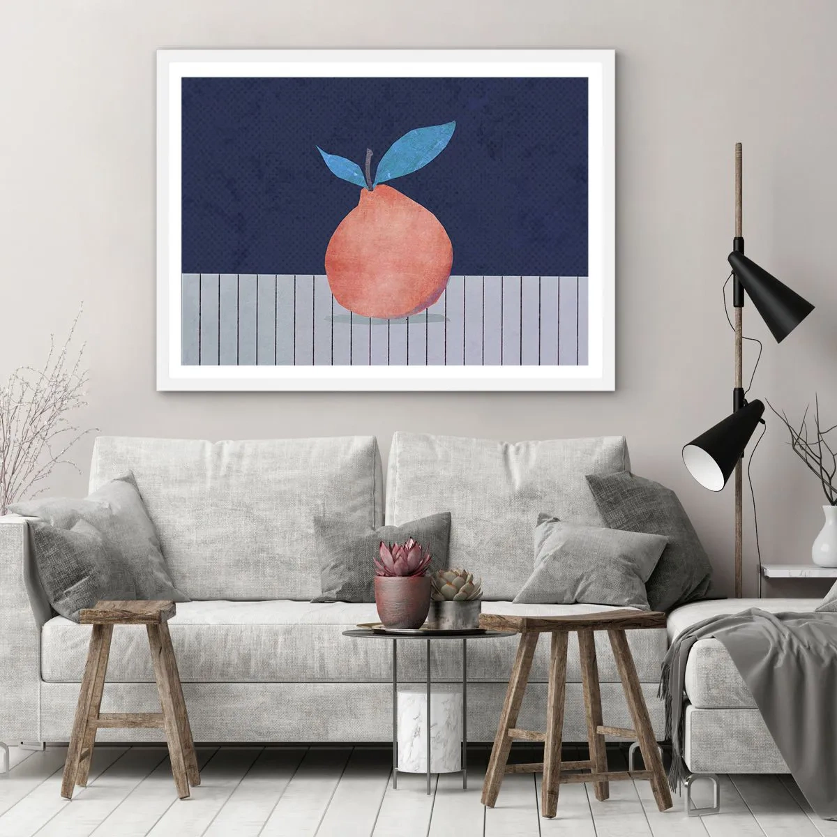 Poster in einem weißen Rahmen - Konvexität und Ebene - 50x40 cm