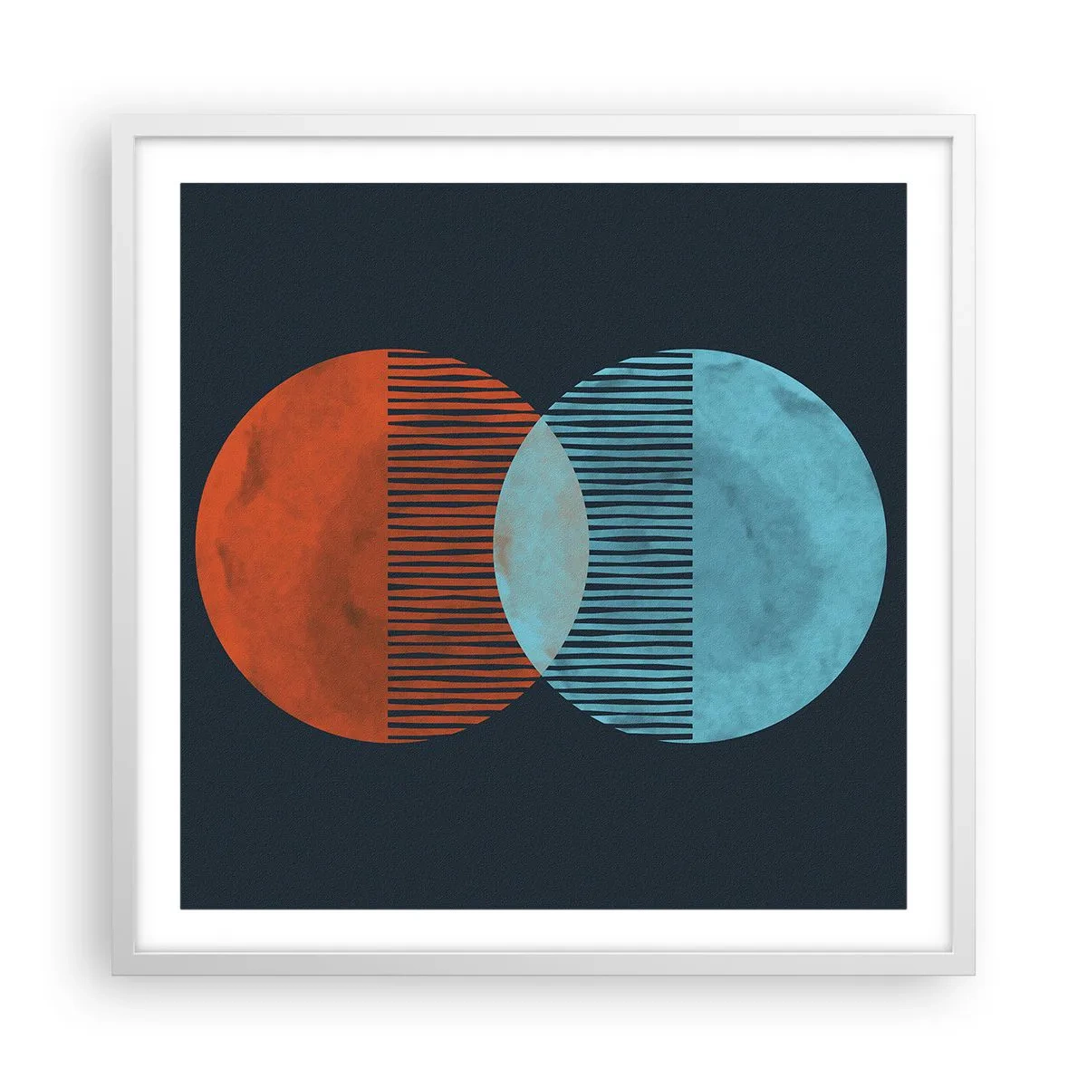 Poster in einem weißen Rahmen - Astronomische Fantasie - 60x60 cm