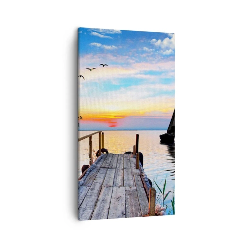 Bild auf Leinwand - Leinwandbild - Guten Abend - 45x80 cm