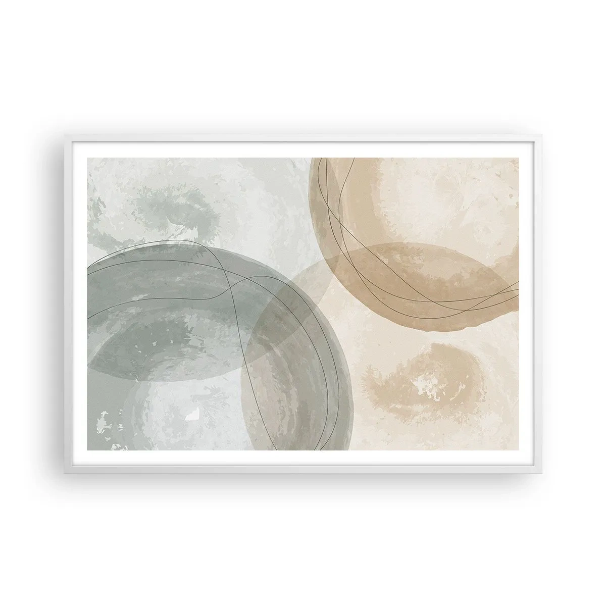 Poster in einem weißen Rahmen - Welten durchdringen - 100x70 cm