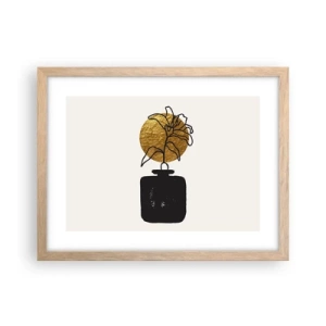 Poster in einem Rahmen aus heller Eiche - Schönheit ist Gold wert - 40x30 cm