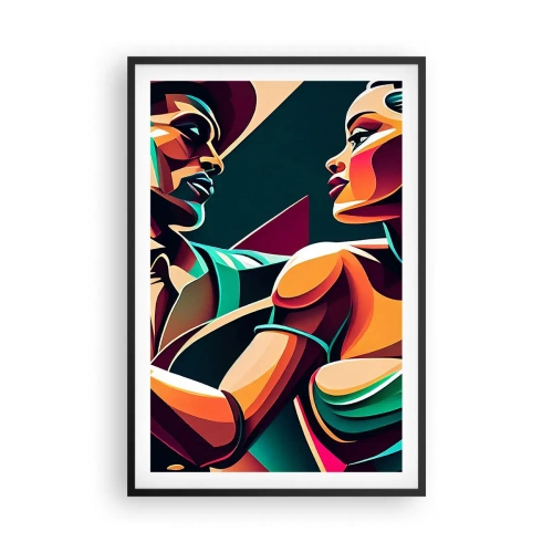 Poster in einem schwarzem Rahmen - Im Rhythmus des Herzens - 61x91 cm