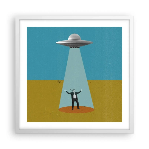 Poster in einem weißen Rahmen - Nahe Begegnung - 50x50 cm