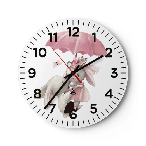 Wanduhr - Glasuhr - Das ist eben Liebe - 40x40 cm