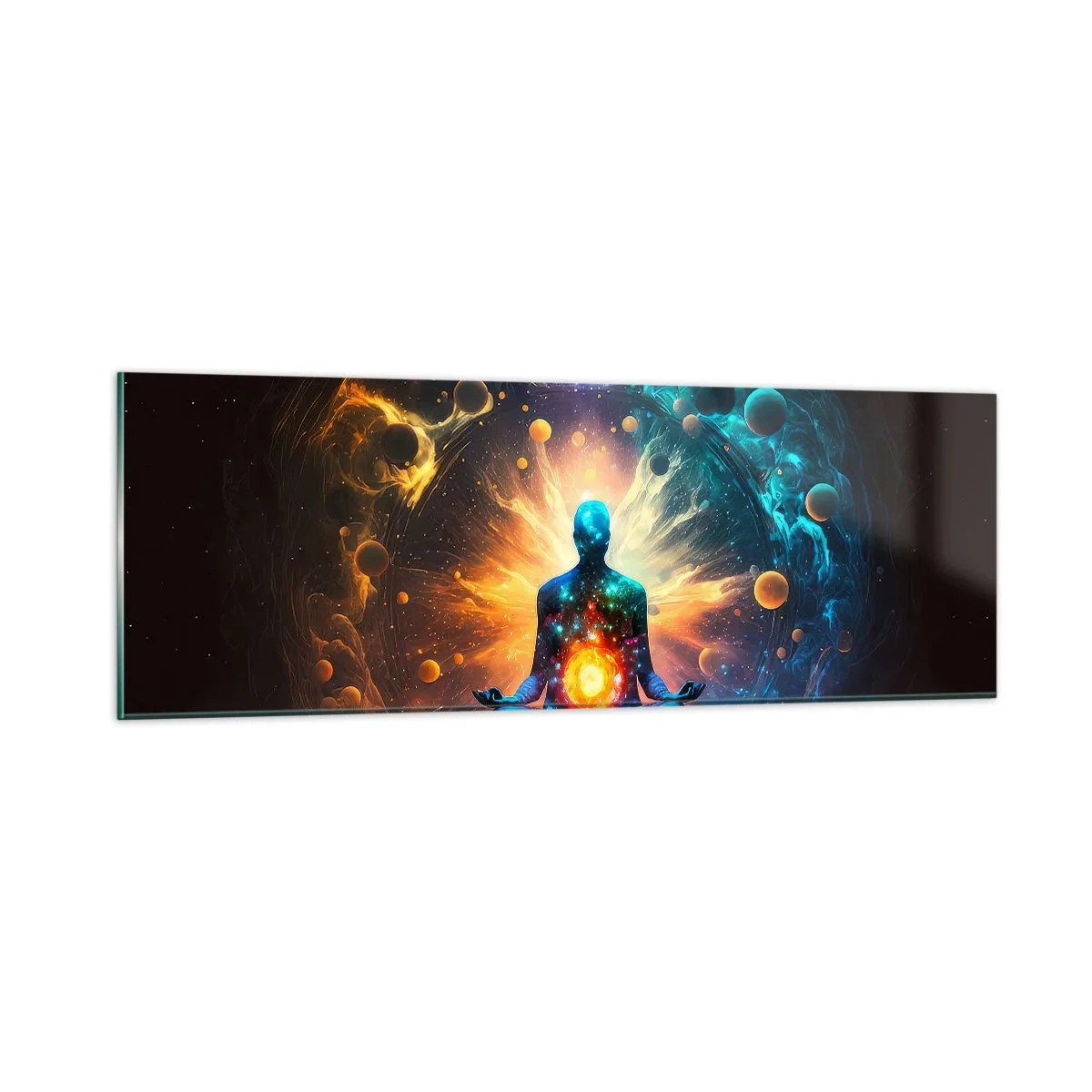 Glasbild - Bild auf glas - Kosmischer Frieden - 90x30 cm