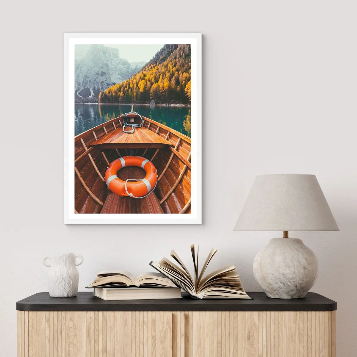 Poster in einem weißen Rahmen - Bergreise - 50x70 cm