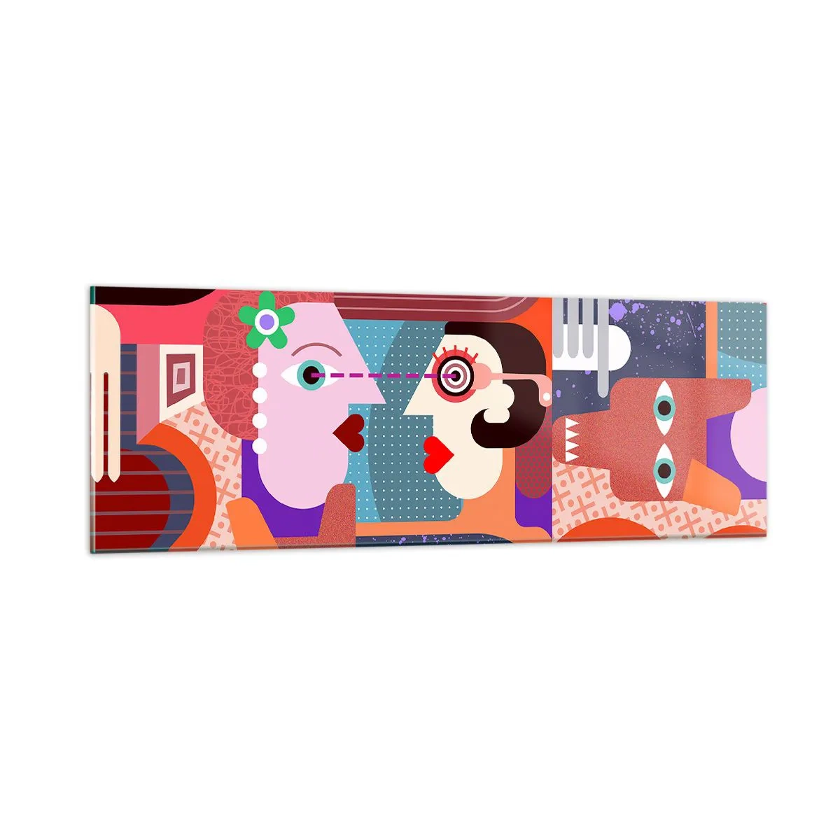 Glasbild - Bild auf glas - Augenhöhe - 90x30 cm