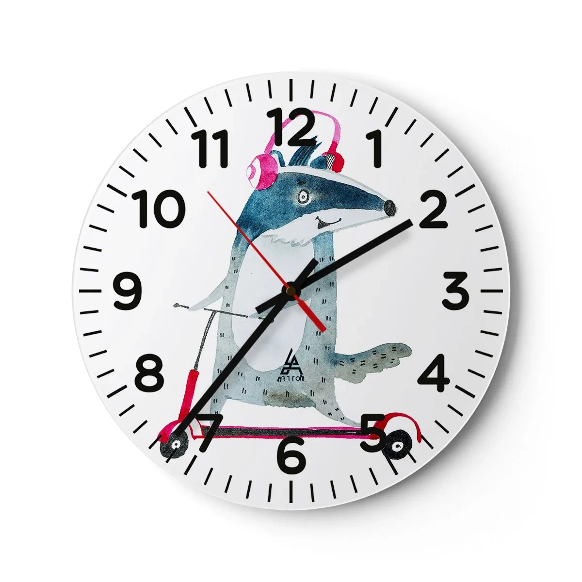 Wanduhr - Glasuhr - Dachsfreude - 40x40 cm