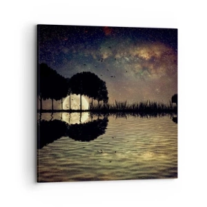 Bild auf Leinwand - Leinwandbild - Nacht am Ende der Welt - 70x70 cm