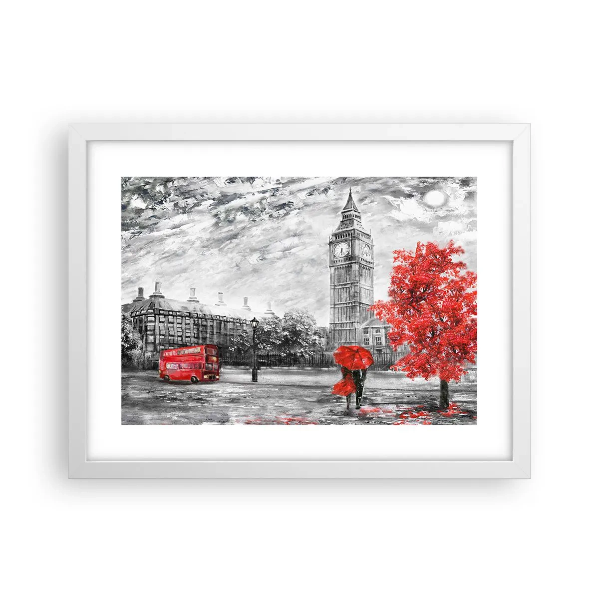 Poster in einem weißen Rahmen - Ein aufregender Tag - 40x30 cm