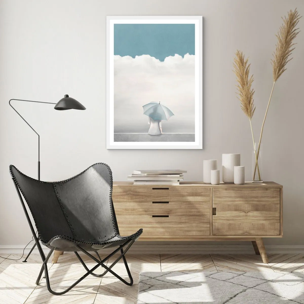 Poster in einem weißen Rahmen - Am Rande der Realität und Träume - 61x91 cm