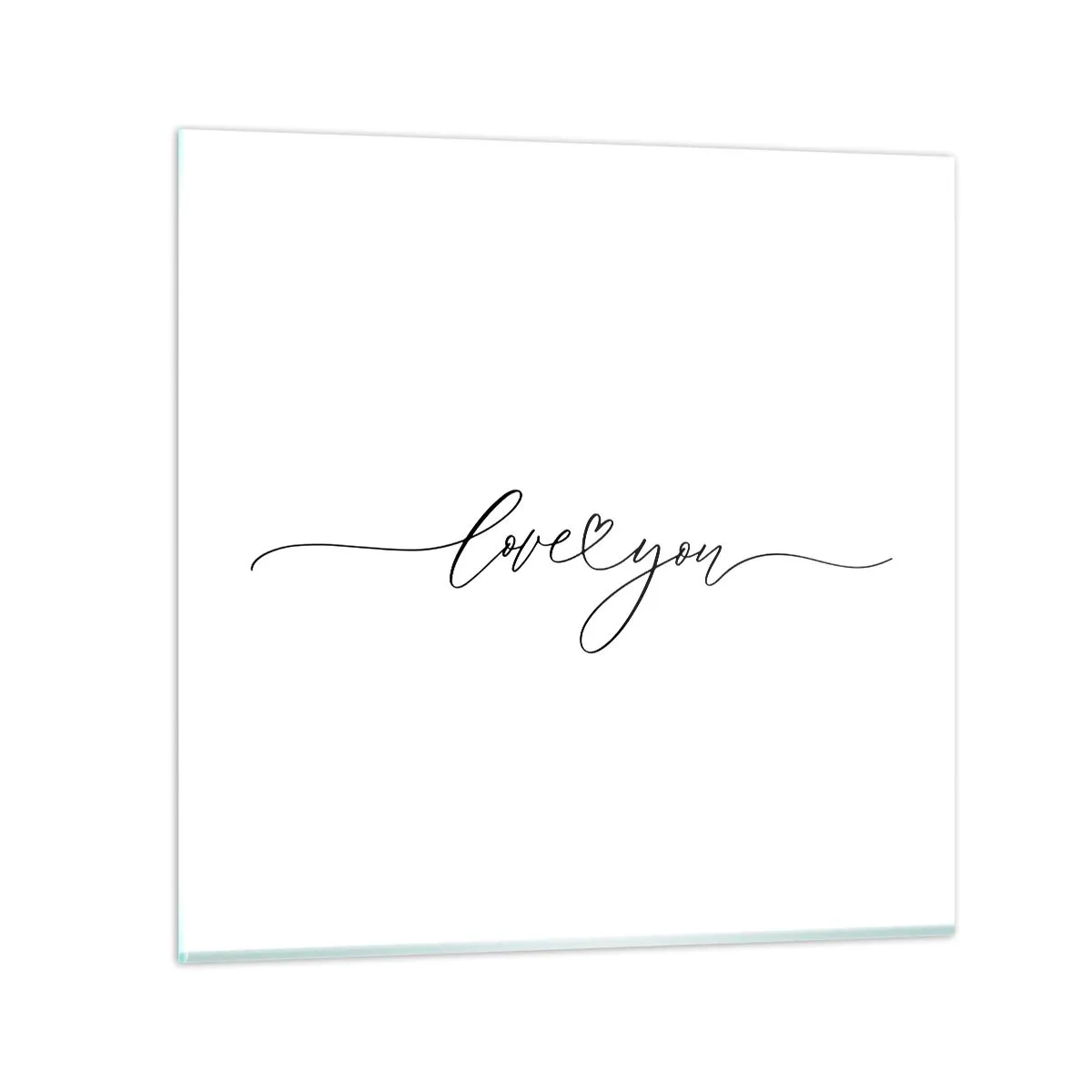 Glasbild - Bild auf glas - Schwarz auf weiß - 50x50 cm