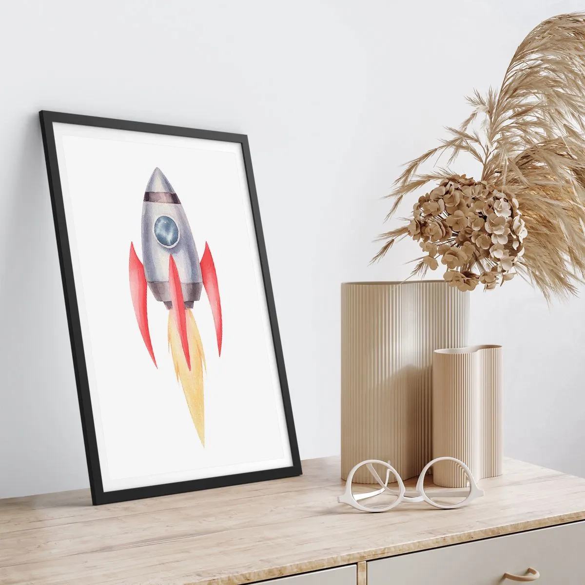 Poster in einem schwarzem Rahmen - Höher, schneller, weiter - 70x100 cm