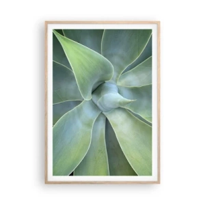 Poster in einem Rahmen aus heller Eiche - Geburt des Grüns - 70x100 cm