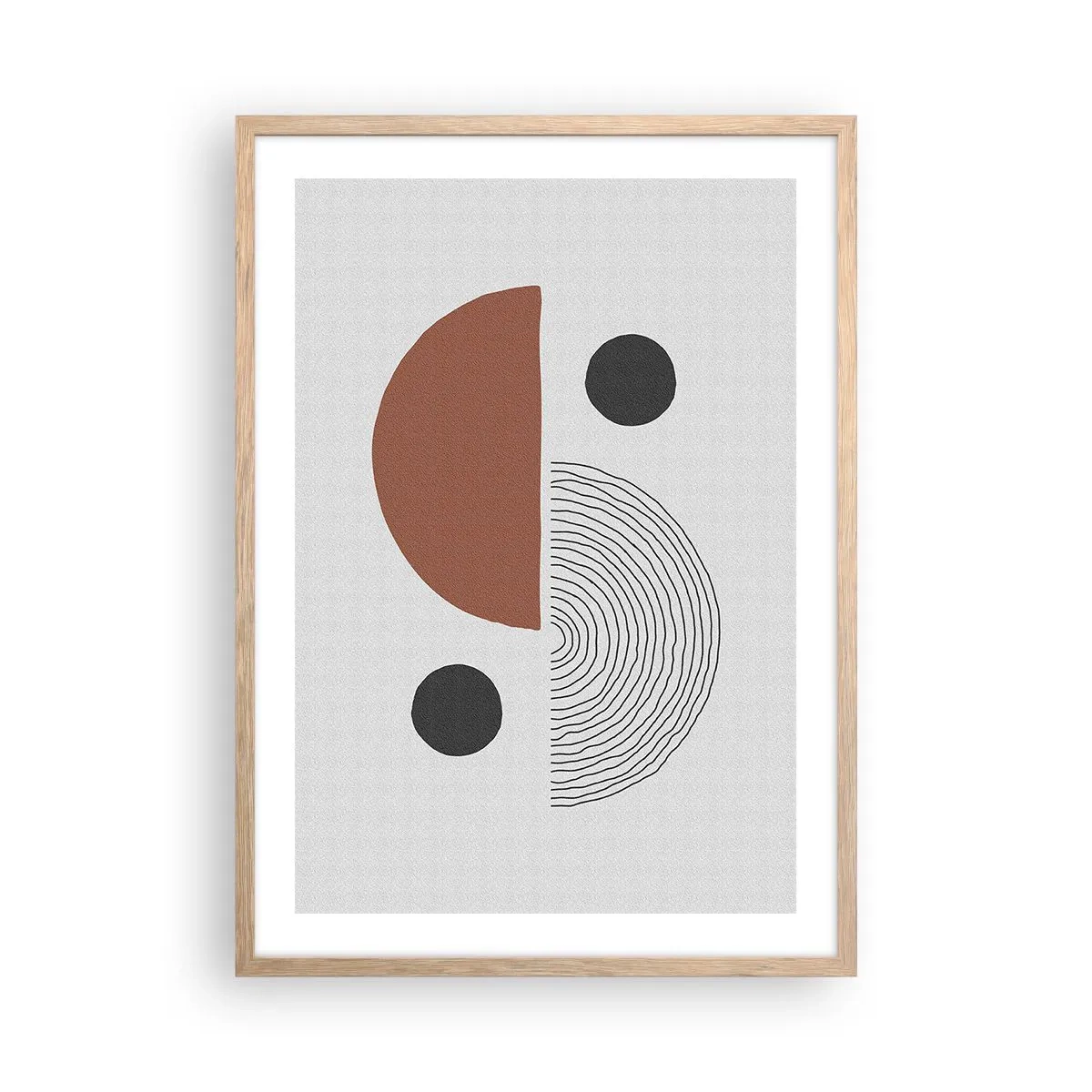 Poster in einem Rahmen aus heller Eiche - Perfektion des Rades - 50x70 cm