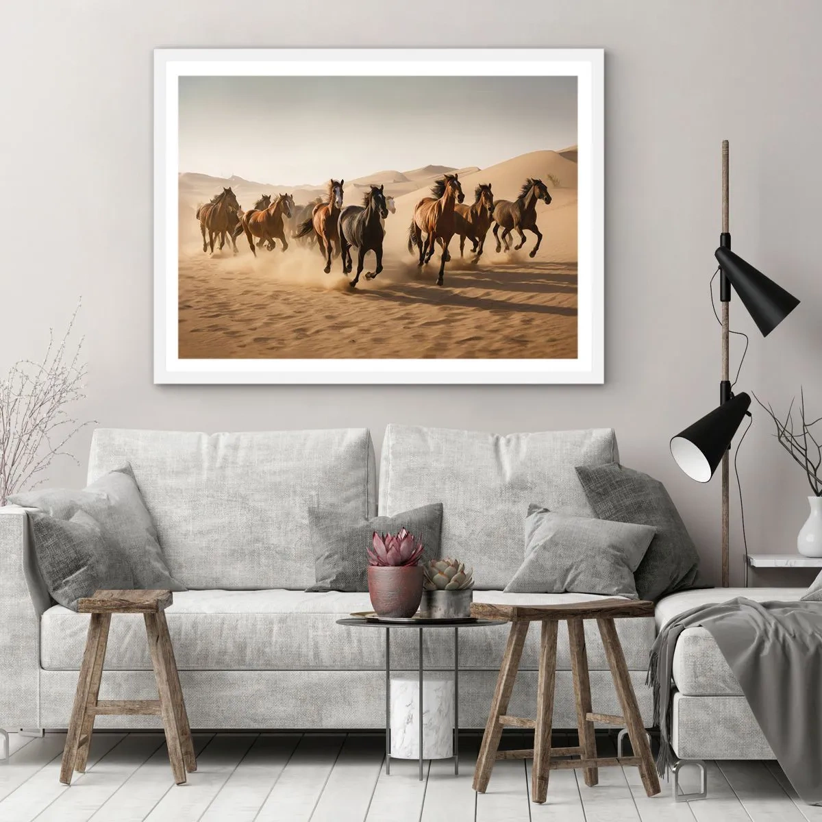 Poster in einem weißen Rahmen - Frei wie der Wind - 70x50 cm