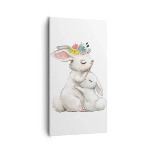 Bild auf Leinwand - Leinwandbild - Bei Mama ist's am schönsten - 55x100 cm