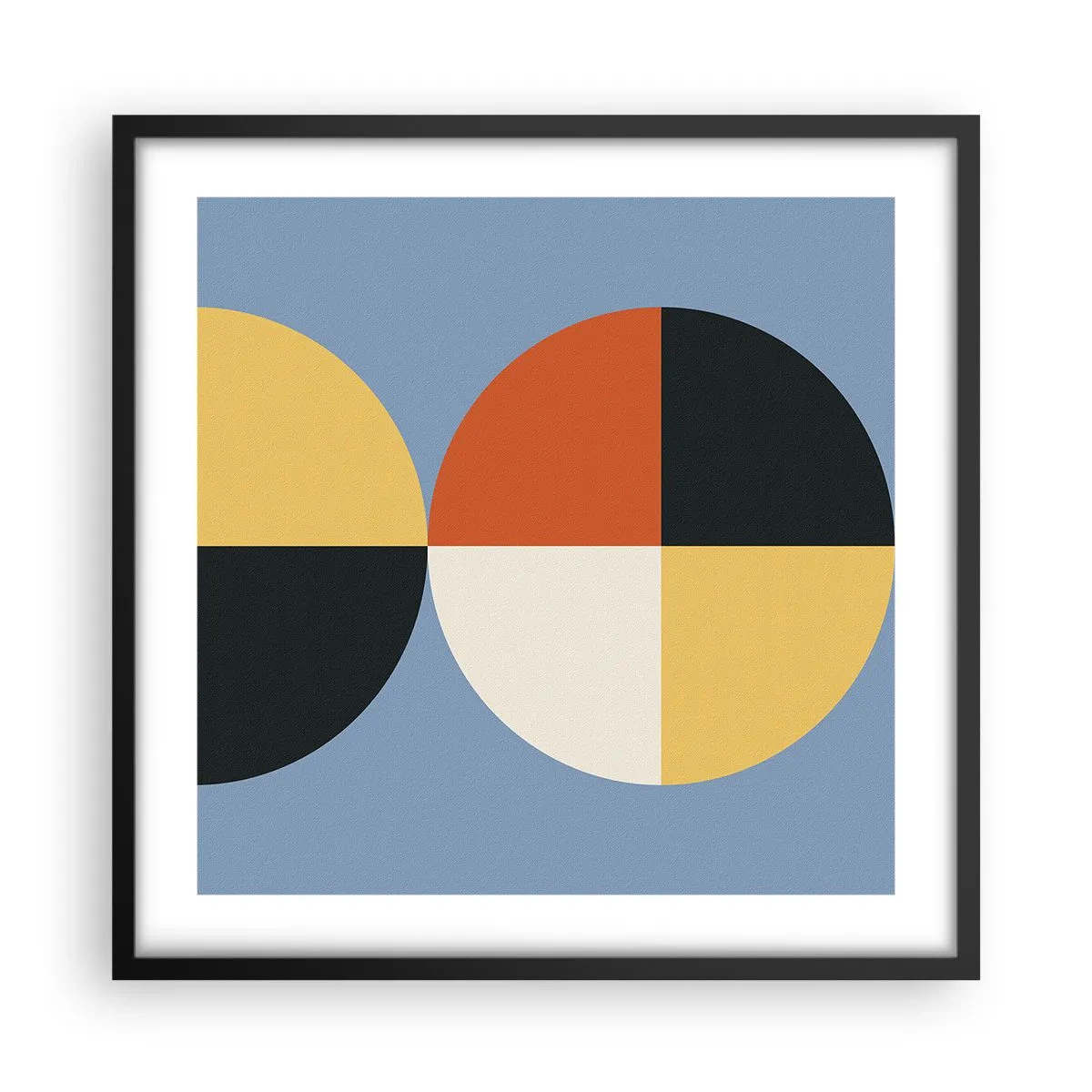 Poster in einem schwarzem Rahmen - Beobachte und zähle - 50x50 cm