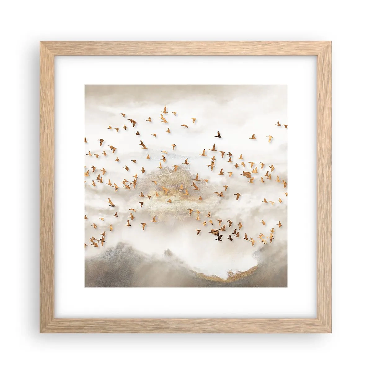 Poster in einem Rahmen aus heller Eiche - Es ist schon die Zeit… - 30x30 cm