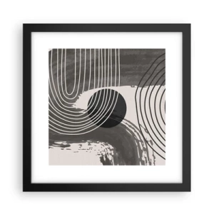 Poster in einem schwarzem Rahmen - Oval gewinnt - 30x30 cm
