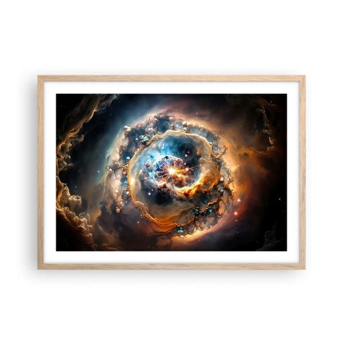 Poster in einem Rahmen aus heller Eiche - Anfang - 70x50 cm