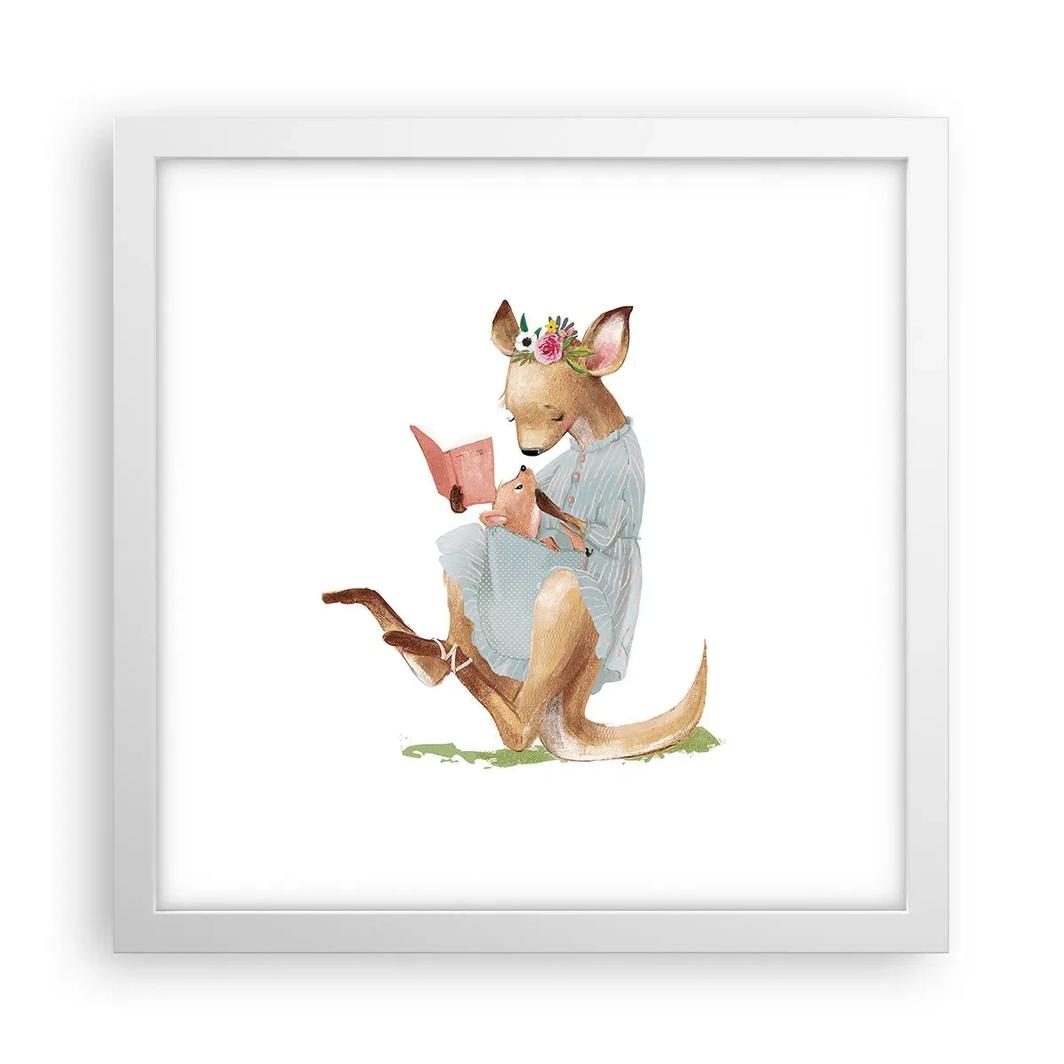 Poster in einem weißen Rahmen - Lies mir vor Mama - 30x30 cm