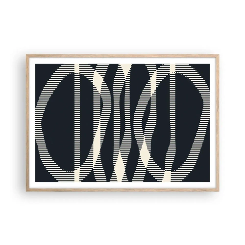 Poster in einem Rahmen aus heller Eiche - Ein Versuch, die Dunkelheit zu durchbrechen - 100x70 cm