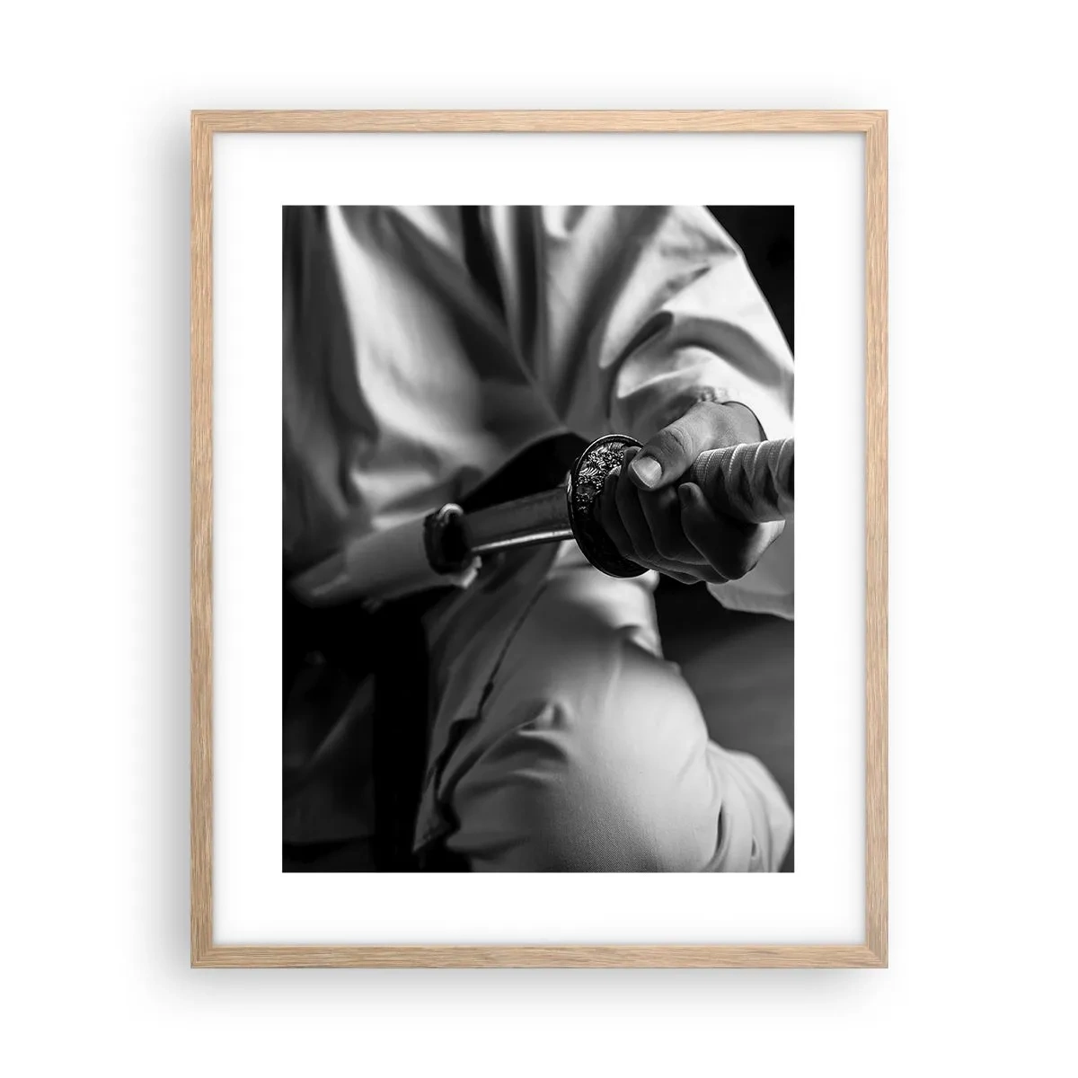 Poster in einem Rahmen aus heller Eiche - Kriegerseele - 40x50 cm