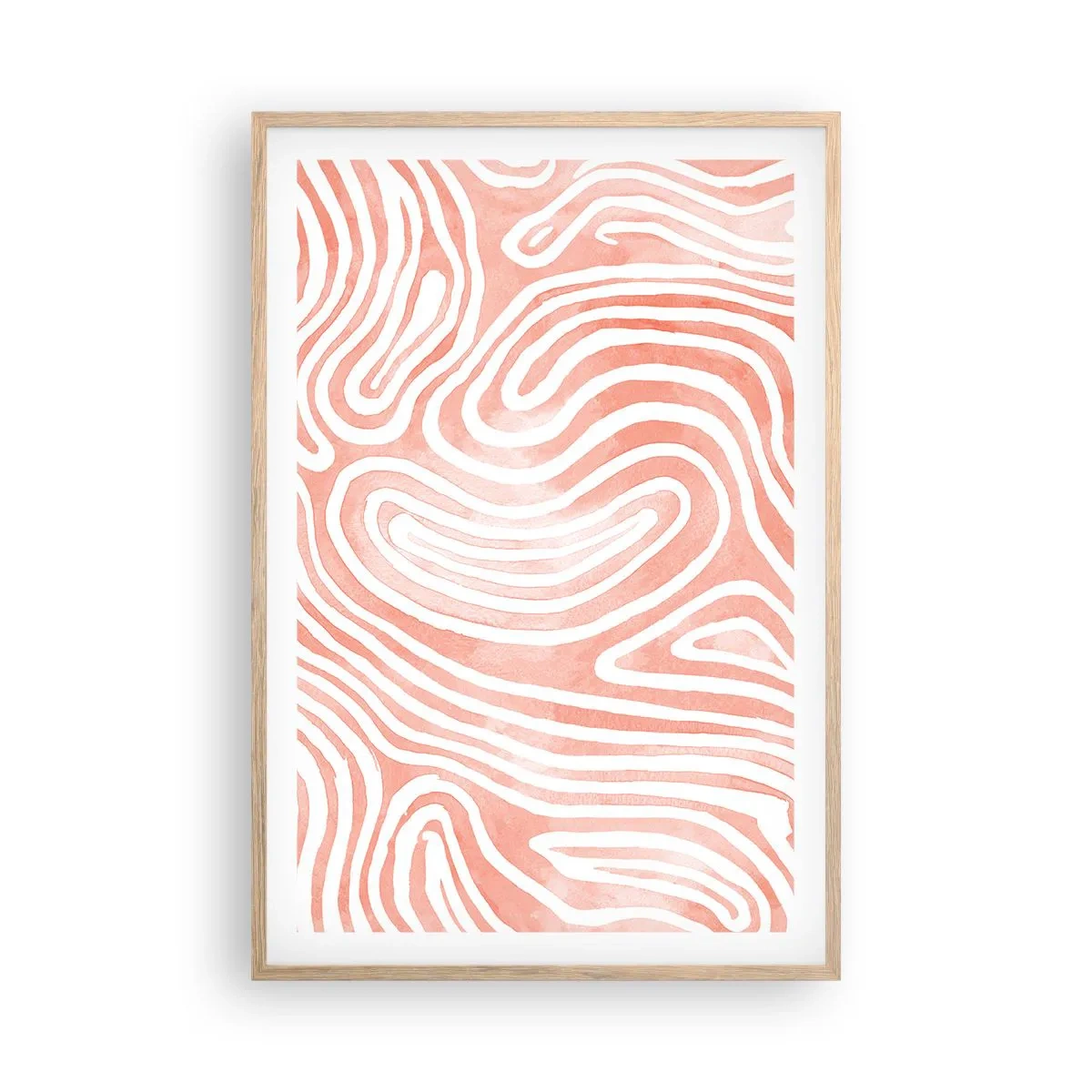 Poster in einem Rahmen aus heller Eiche - Im Korallenlabyrinth - 61x91 cm