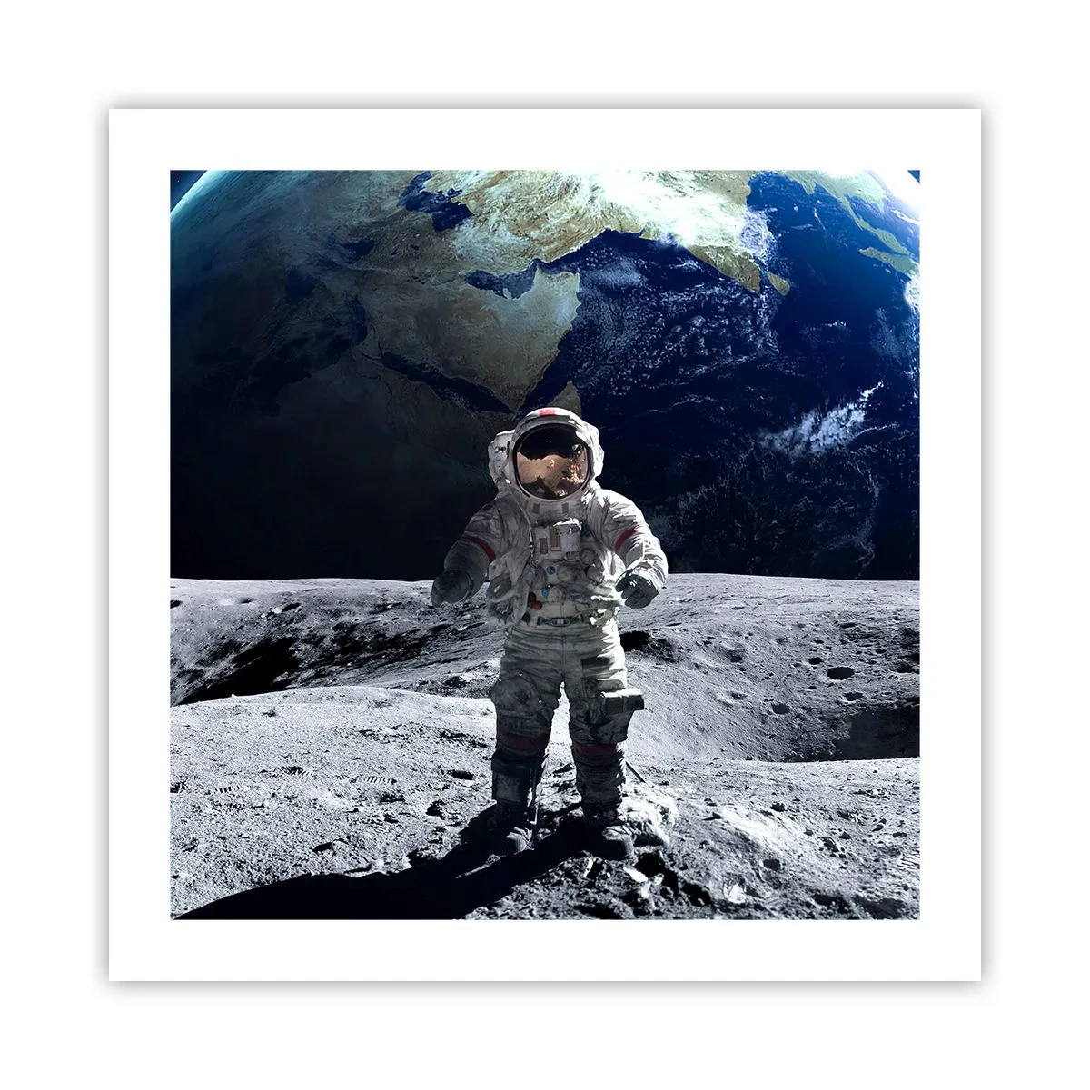Poster - Grüße vom Mond - 50x50 cm